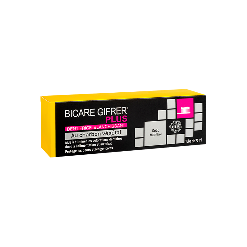 Gifrer Bicare Plus dentifriche au charbon végétal 75ml Gifrer Bicare Plus dentifriche au charbon végétal 75ml