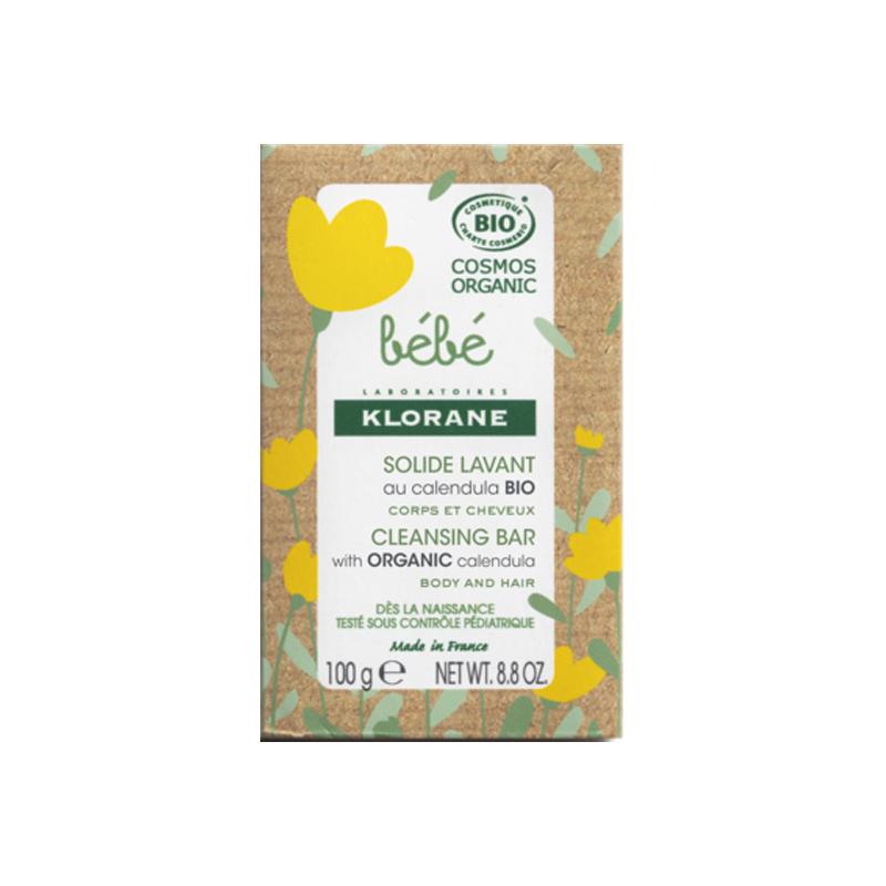 Klorane Bébé solide lavant au Calendula bio 100gr Klorane Bébé solide lavant au Calendula bio 100gr