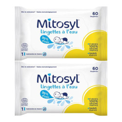 Mitosyl lingettes à l'eau lot de 2 x 60