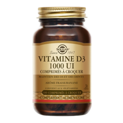 Solgar Vitamine D3 1000UI 100 comprimés à croquer
