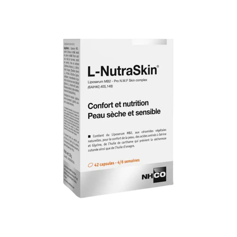 Nhco L-NutraSkin Confort et nutrition peau sèche 42 capsules Nhco L-NutraSkin Confort et nutrition peau sèche 42 capsules