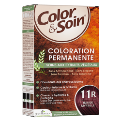 Les 3 Chênes color & soin coloration rouge myrtille 11R 135ml