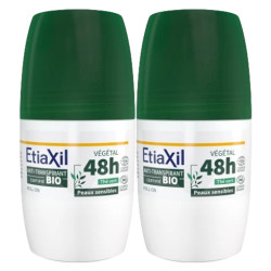 Etiaxil bio anti-transpirant végétal 48h thé vert lot de 2x50ml