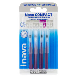 Inava Mono Compact violette ISO5 - 4 brossettes interdentaires