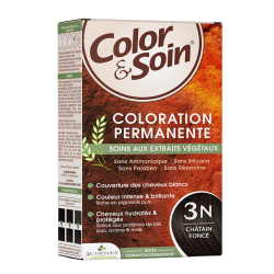 Les 3 chênes color & soin coloration marron châtain foncé 3N 135ml