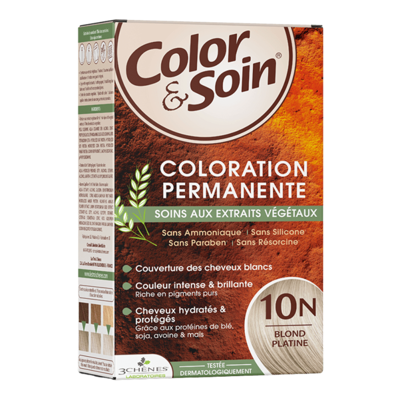 Les 3 chênes color & soin 10N blond platine 135ml Les 3 chênes color & soin 10N blond platine 135ml