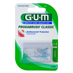 GUM Proxabrush Classic 414 - Recharge brossettes 8 unités 1,1 mm