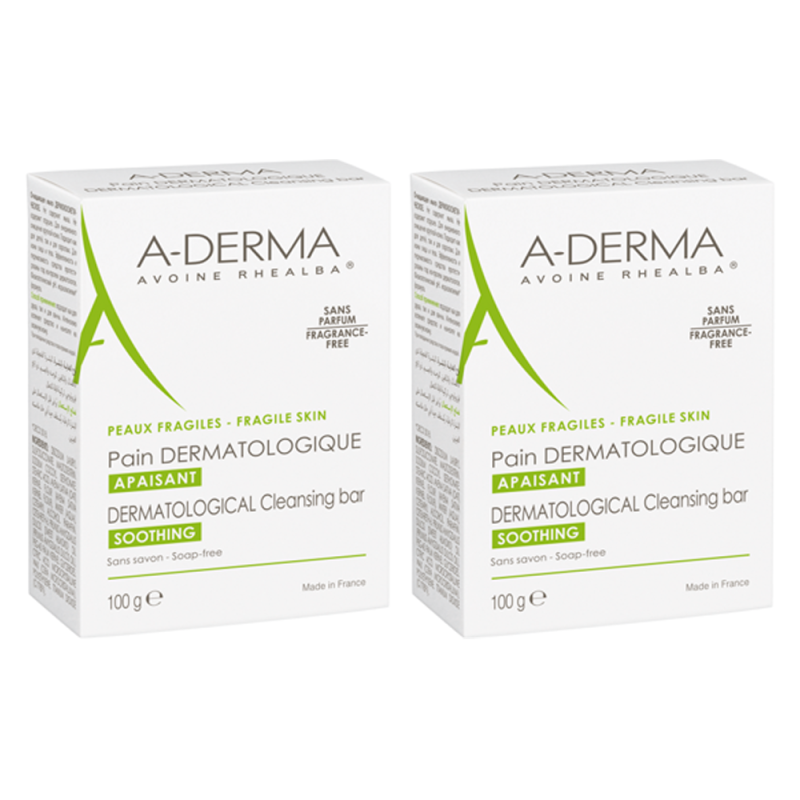 A-Derma Avoine Rhealba Pain dermatologique lot de 2x100gr