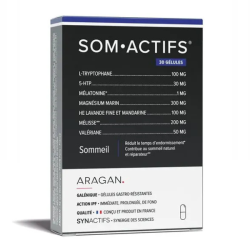 Aragan Synactifs SomActifs Sommeil 30 gélules