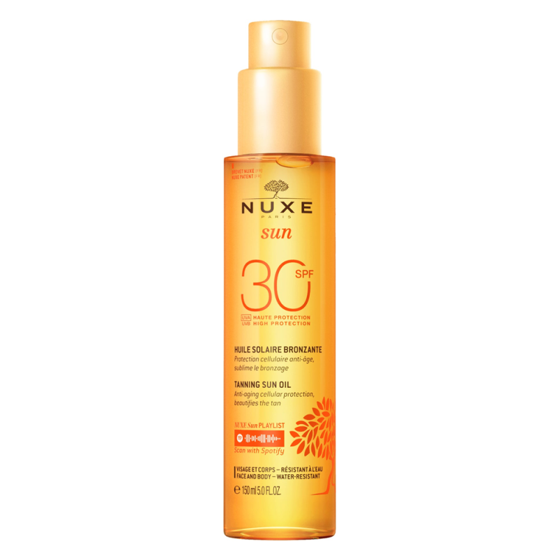 Nuxe Sun Huile solaire bronzante visage et corps SPF30 - 150ml