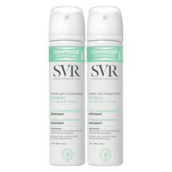 SVR Spirial Spray Anti-transpirant déodorant lot de 2x75ml lot de 2x75ml