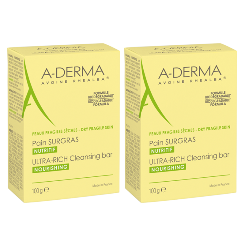 A-Derma Pain surgras nutritif lot de 2x100gr