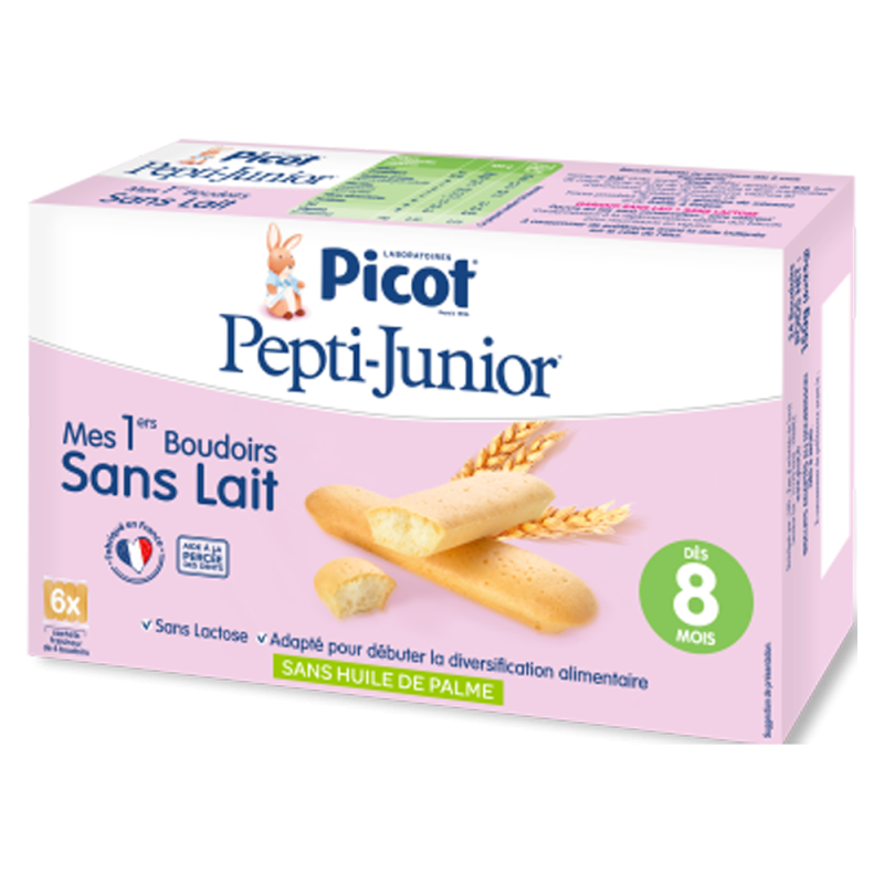 Picot Pepti-Junior Mes 1ers Boudoirs sans lait dès 8 mois 6 sachets Picot Pepti-Junior Mes 1ers Boudoirs sans lait dès 8 mois 6 sachets