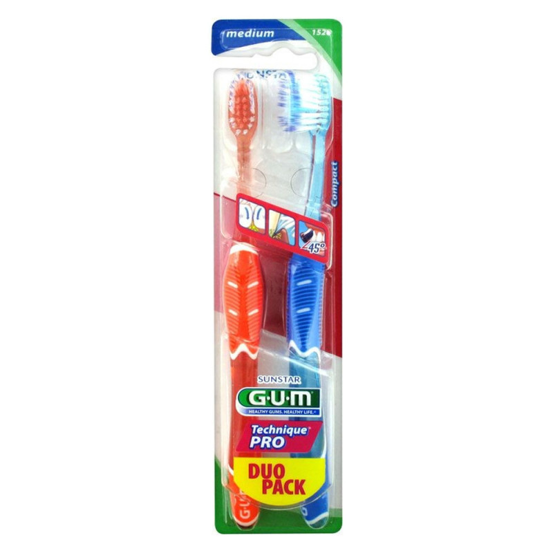 GUM Technique Pro 1525 Brosse à dents souple duo GUM Technique Pro 1525 Brosse à dents souple duo