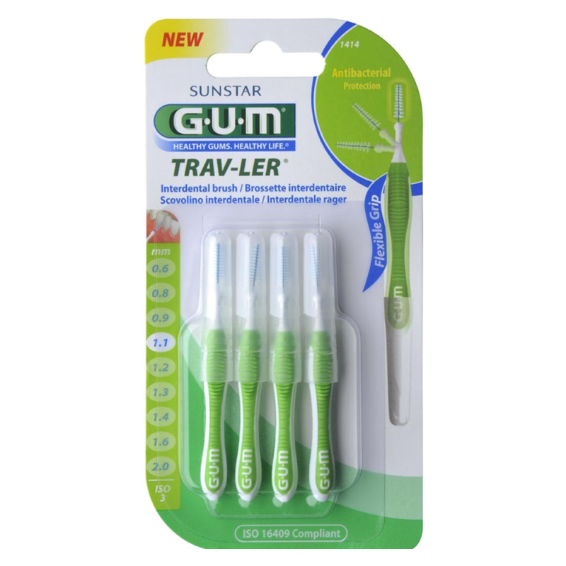 GUM Trav-ler Brossette interdentaires 1,1mm ref 1414 GUM Trav-ler Brossette interdentaires 1,1mm ref 1414