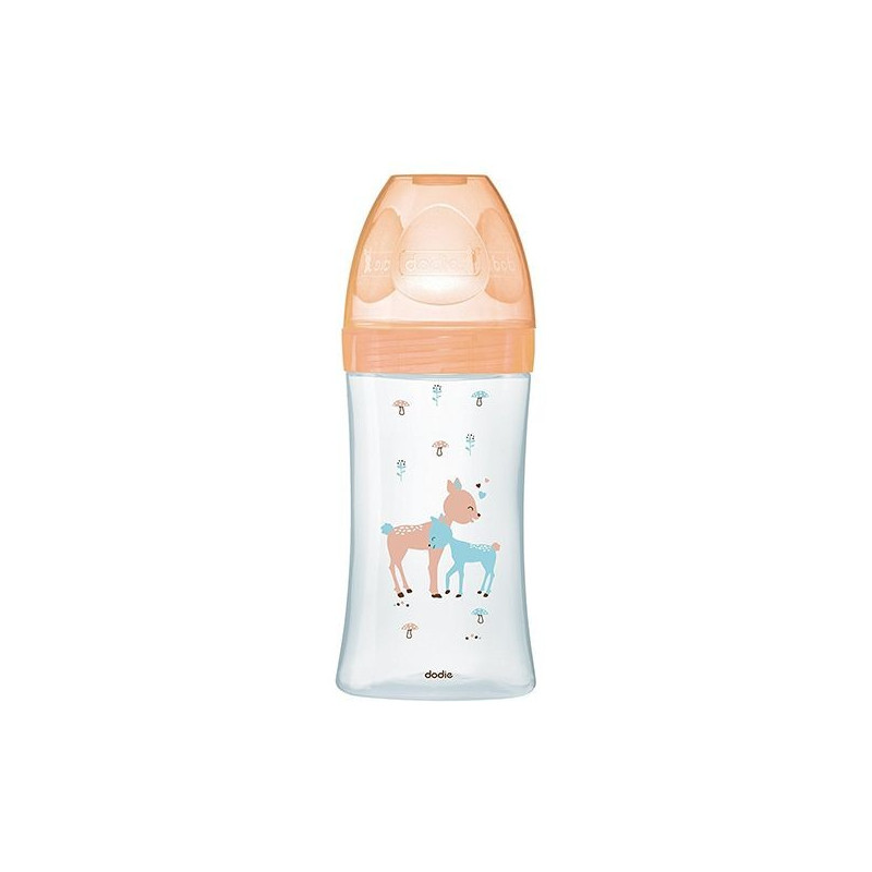 Dodie biberons sensation+ beige biche en verre 270ml