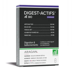 Aragan Synactifs DigestActifs Digestion & ballonement bio 30 gélules