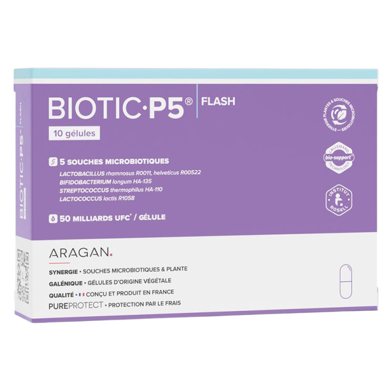 Aragan Biotic P5 Flash 10 gélules Aragan Biotic P5 Flash 10 gélules