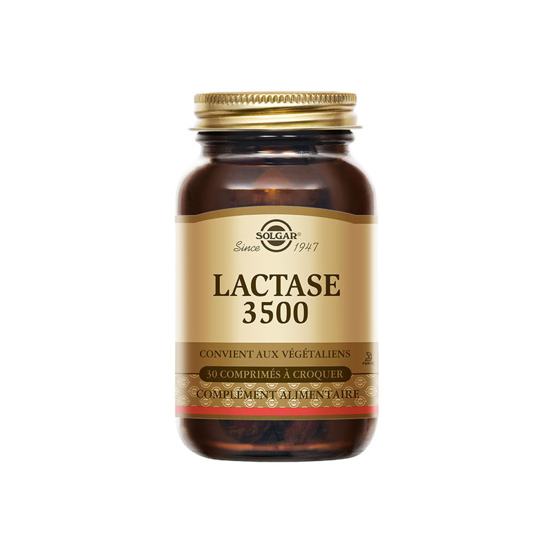 Solgar Lactase 3500 FCC 30 comprimés Solgar Lactase 3500 FCC 30 comprimés