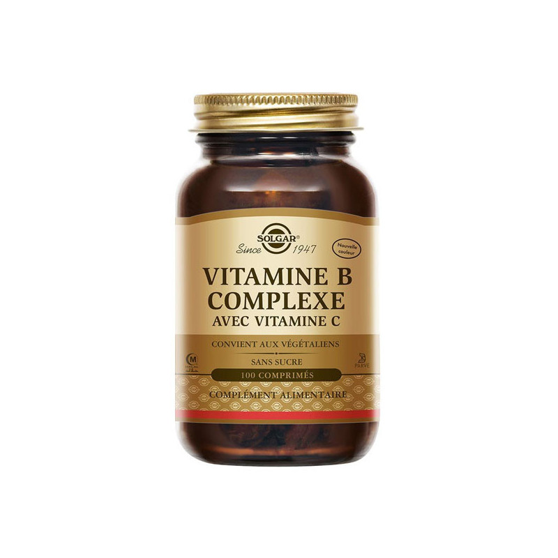 Solgar Vitamine B Complexe avec vitamine C 100 comprimés Solgar Vitamine B Complexe avec vitamine C 100 comprimés