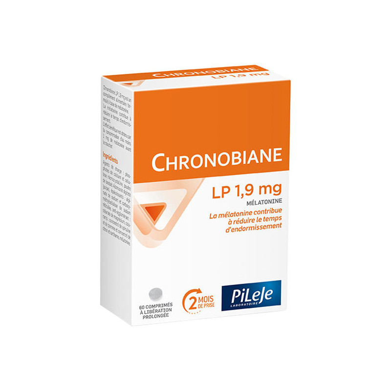 Pileje Chronobiane LP 1,9mg Mélatonine 60 comprimés Pileje Chronobiane LP 1,9mg Mélatonine 60 comprimés