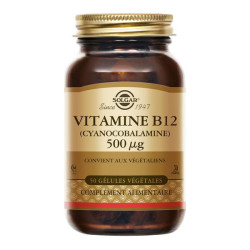 Solgar Vitamine B12 CyanoCobalamine 500µg 50 gélules