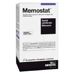 Nhco Memostat Mémoire santé cérébrale 56 comprimés + 28 capsules