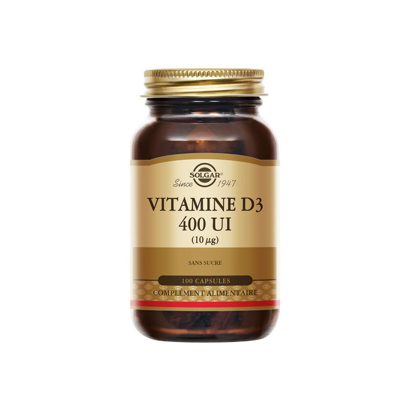 Solgar Vitamine D3 400UI 100 capsules Solgar Vitamine D3 400UI 100 capsules