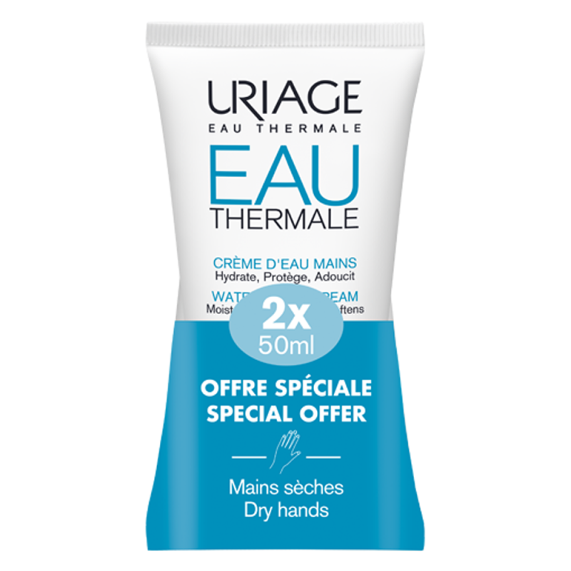 Uriage Eau Thermale Crème d'eau mains lot de 2 x 50ml