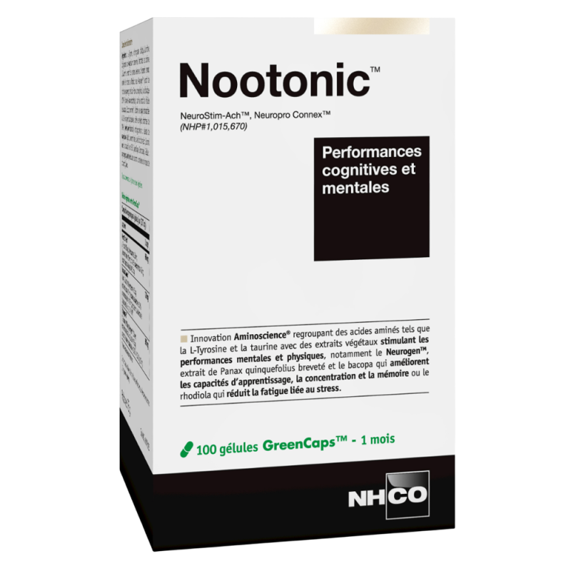 Nhco Nootonic Performances cognitives et mentales 100 gélules Nhco Nootonic Performances cognitives et mentales 100 gélules