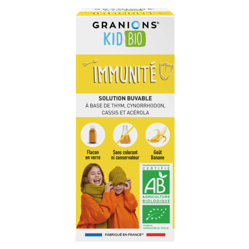 Granions Enfant Immunité goût Banane bio 125ml Granions Enfant Immunité goût Banane bio 125ml