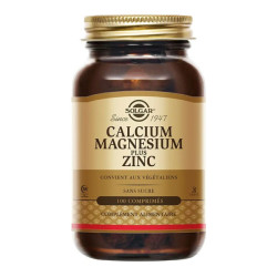Solgar Calcium Magnésium plus Zinc 100 comprimés