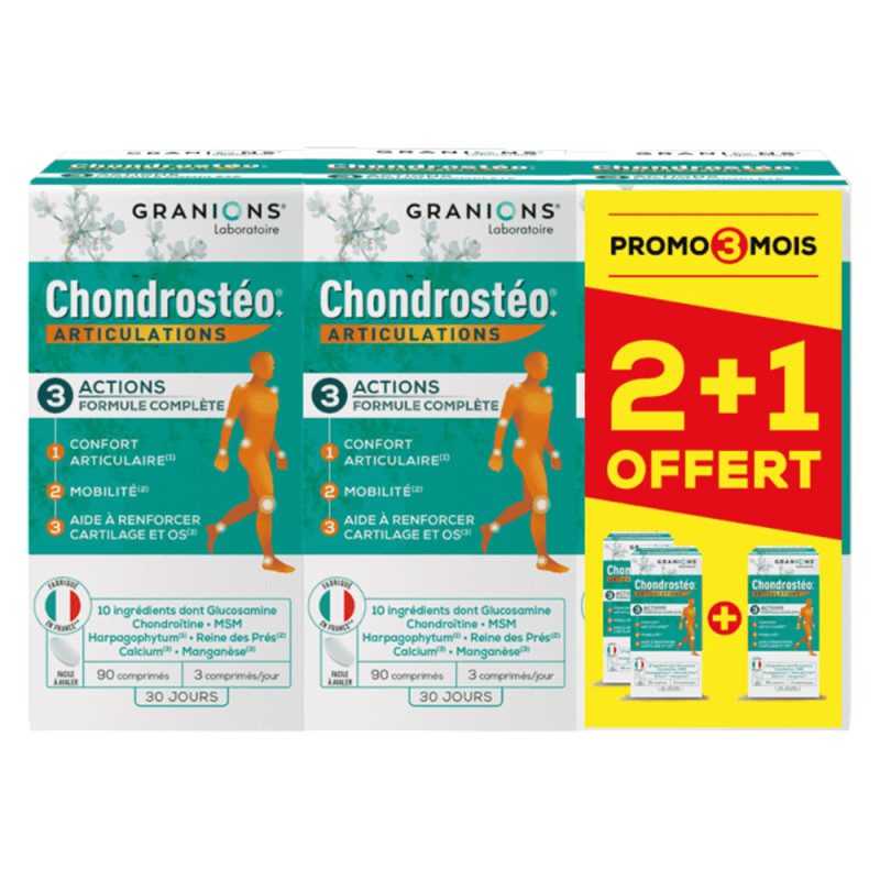 Granions Chondrosteo+ Articulations lot 3 x 90 comprimés