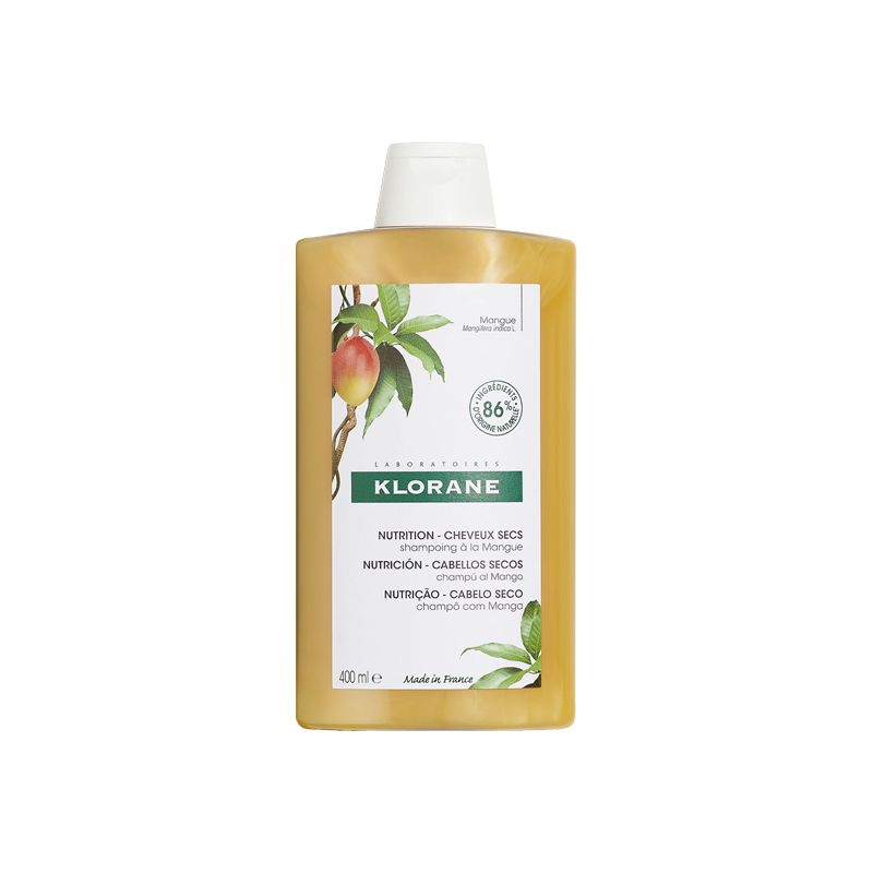 Klorane Shampoing à la mangue nutrition cheveux secs 400ml Klorane Shampoing à la mangue nutrition cheveux secs 400ml