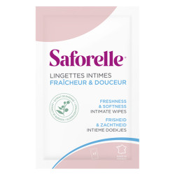 Saforelle Lingettes intimes fraîcheur & douceur x10