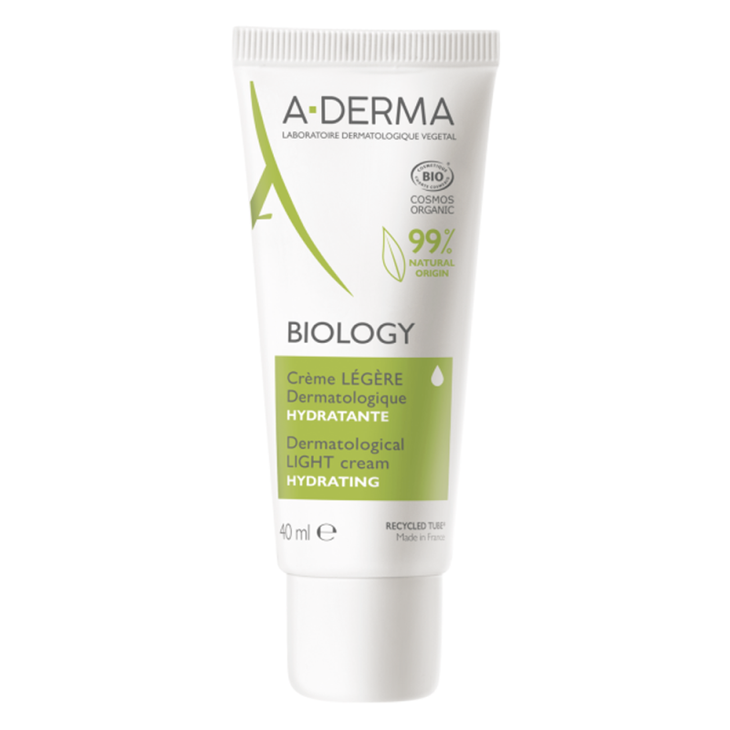A-Derma Biology Crème légère dermatologique hydratante bio 40ml