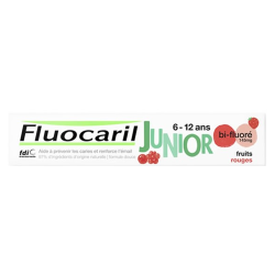Fluocaril Junior 6 à 12 ans Gel Dentifrice fruits rouges 75ml