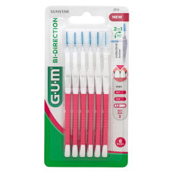 GUM Bi-Birection 6 Brossettes interdentaire 1,2mm