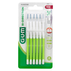GUM Bi-Direction 6 Brossettes interdentaires 0.7mm