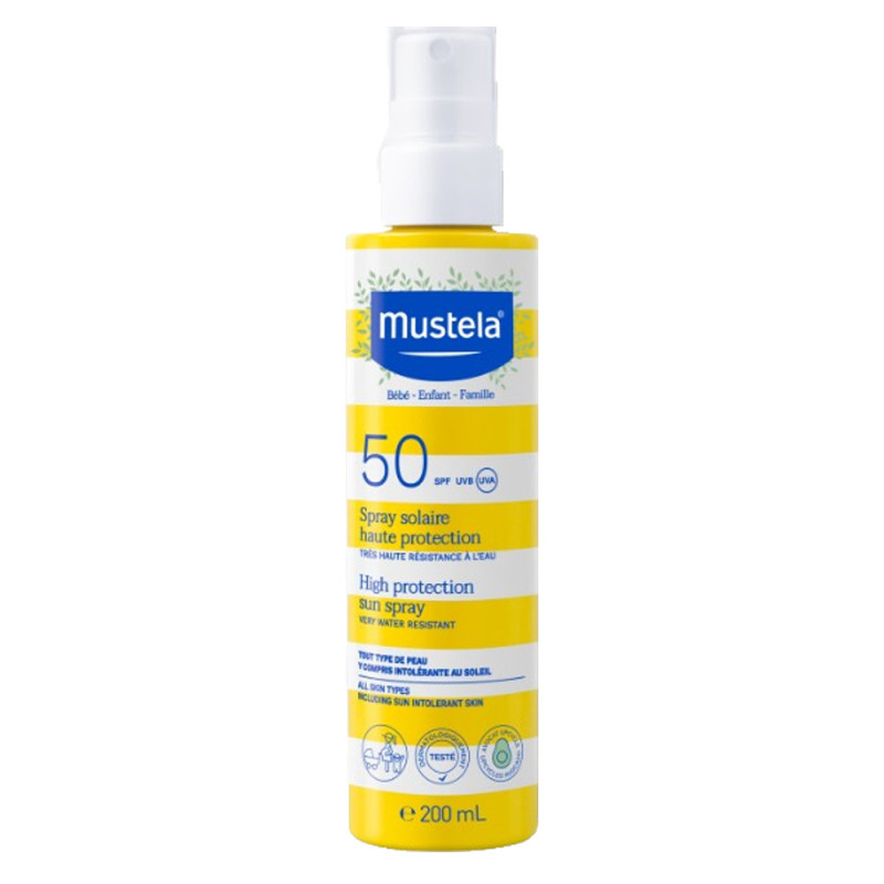 Mustela Spray Solaire haute protection SPF 50+ 200ml Mustela Spray Solaire haute protection SPF 50+ 200ml