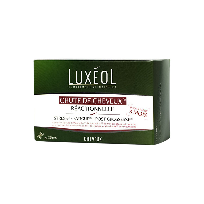 Luxéol Chute de cheveux réactionnelle 90 gélules Luxéol Chute de cheveux réactionnelle 90 gélules
