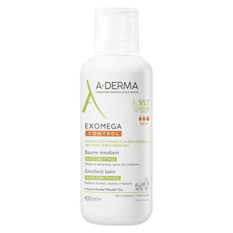 A-Derma Exomega Control Baume émollient anti-grattage 400ml A-Derma Exomega Control Baume émollient anti-grattage 400ml