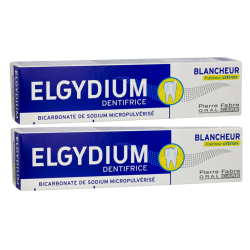 Elgydium Dentifrice blancheur fraîcheur citron lot de 2x75ml