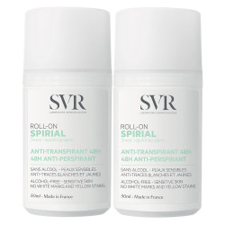 SVR Spirial Roll-on Déodorant anti-transpirant 48H lot de 2x50ml