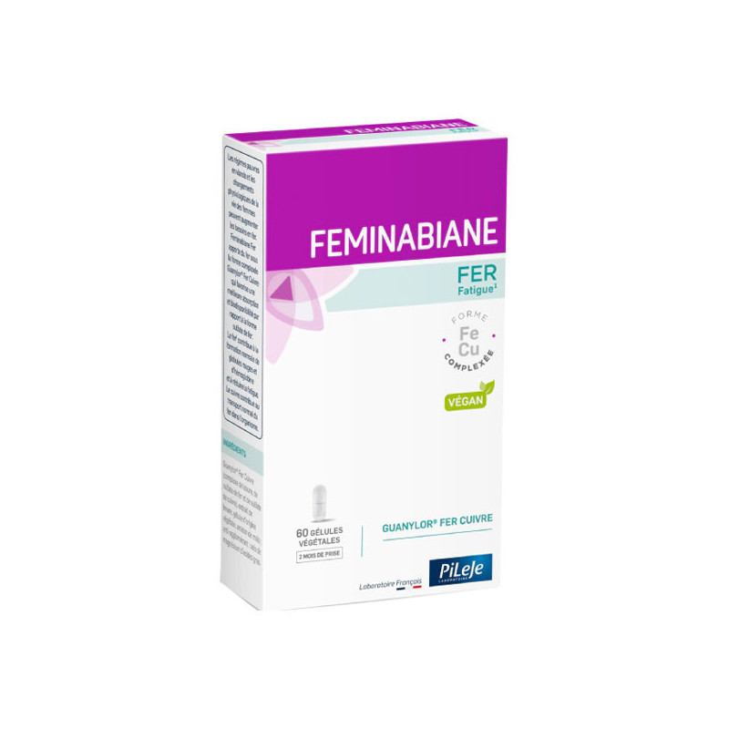 Pileje Feminabiane Fer 60 gélules végétales Pileje Feminabiane Fer 60 gélules végétales