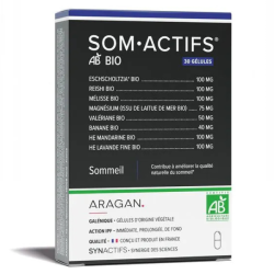 Aragan Synactifs SomActifs Sommeil bio 30 gélules