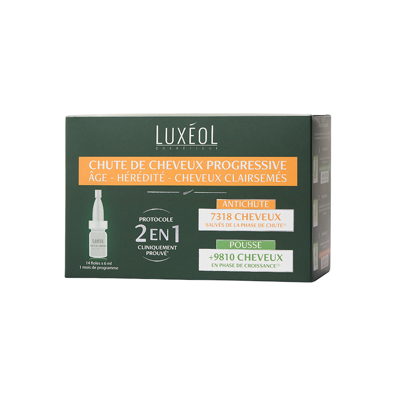 Luxéol chute de cheveux progressive 2en1 - 14 fioles x 6ml Luxéol chute de cheveux progressive 2en1 - 14 fioles x 6ml