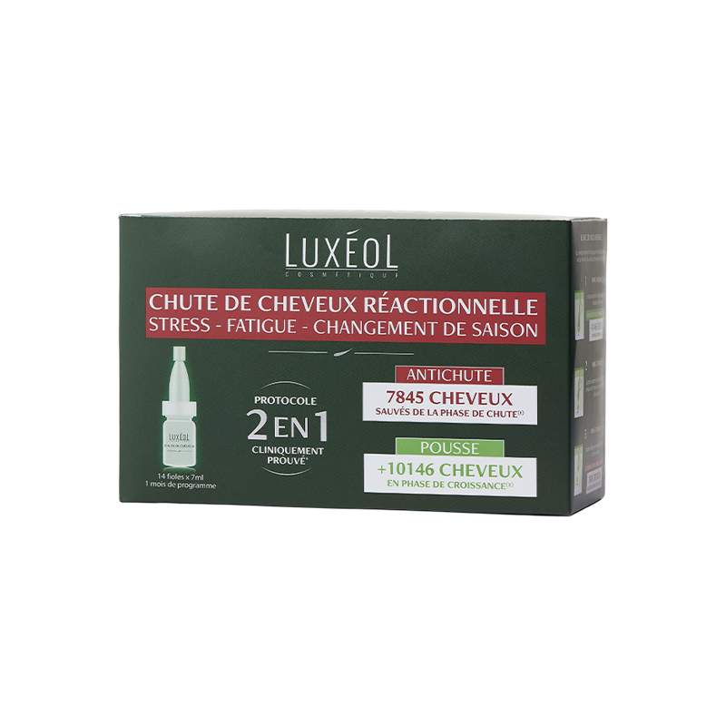 Luxéol chute de cheveux progressive 2en1 - 14 fioles x 6ml Luxéol chute de cheveux progressive 2en1 - 14 fioles x 6ml
