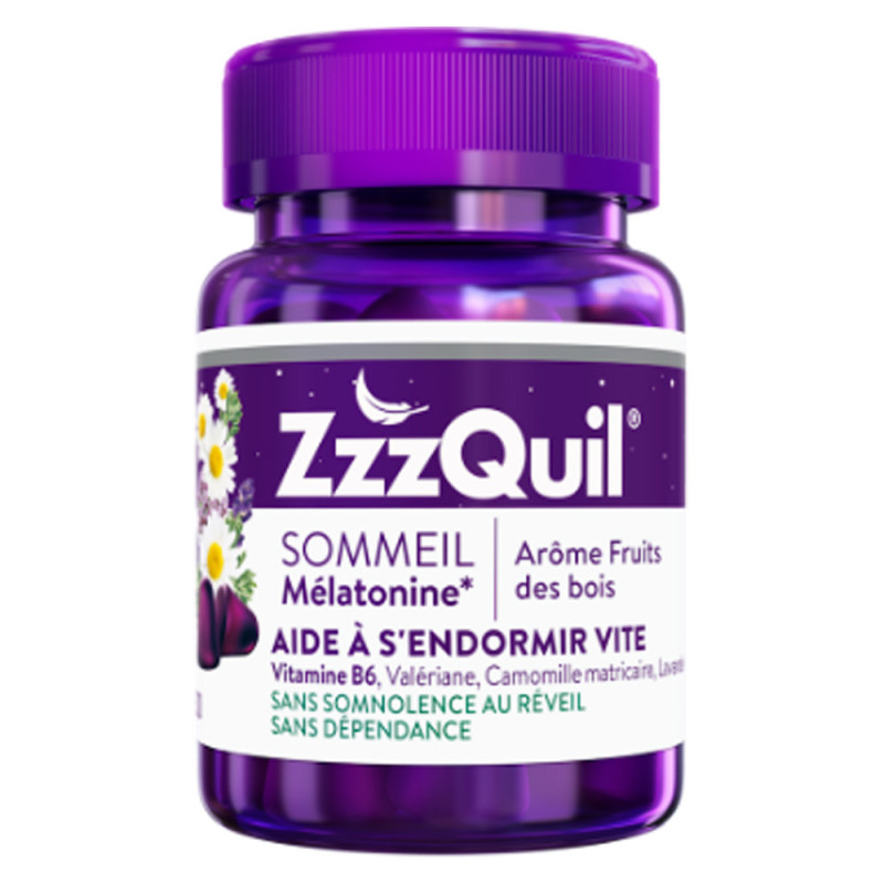 ZzzQuil Sommeil Arôme fruits des bois 30 gommes ZzzQuil Sommeil Arôme fruits des bois 30 gommes