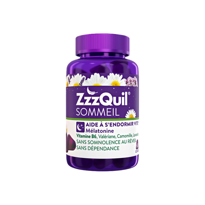 ZzzQuil Sommeil arôme fruits des bois 60 gommes ZzzQuil Sommeil arôme fruits des bois 60 gommes